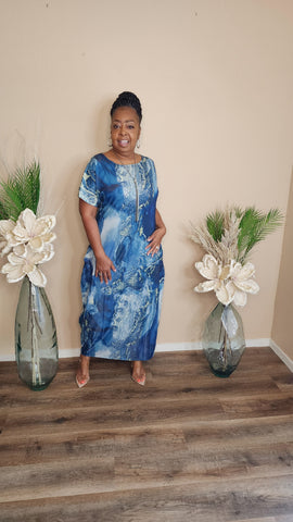 Feeling Like Blue Maxi Dress